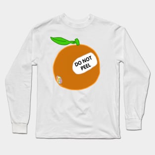 Do Not Peel the Badly Drawn Orange Long Sleeve T-Shirt